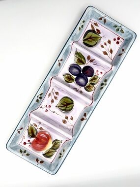 Heritage Mint, Ltd Divided Condiment Tray / Dish / Plate - Black Forest Fruits
